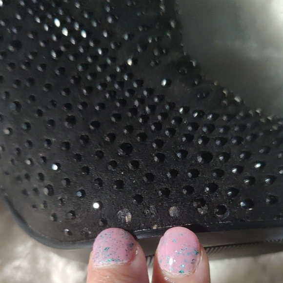 Summer Rio Sparkling Black Heeled Boots Runs Full Size Small - Picture 4 of 7